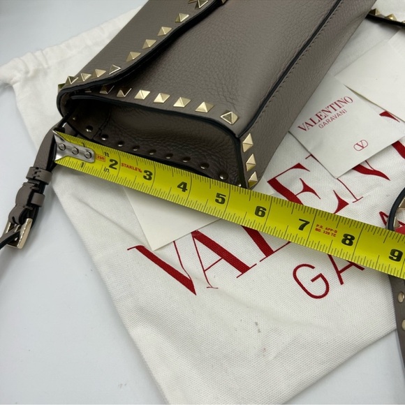 Women’s Valentino Garavani grey calf, skin leather shoulder bag made in Italy - Picture 15 of 16